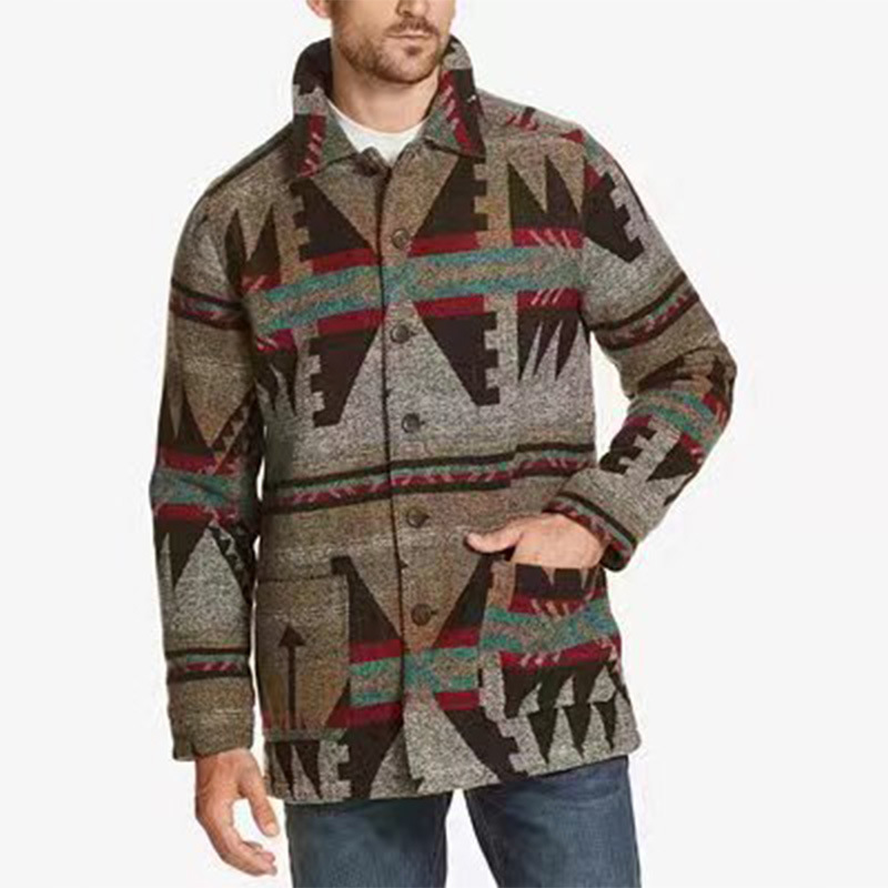 Casual Pocket Printed Long-sle - đánh giá và giá Street Fashion Men 2025